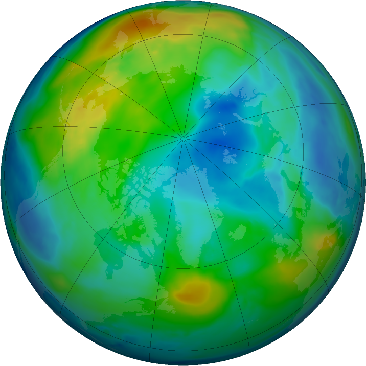 Arctic ozone map for 17 November 2019